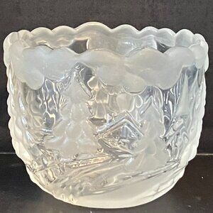 Christmas / Evergreen trees candle holder for votive or tealight (Mikasa)